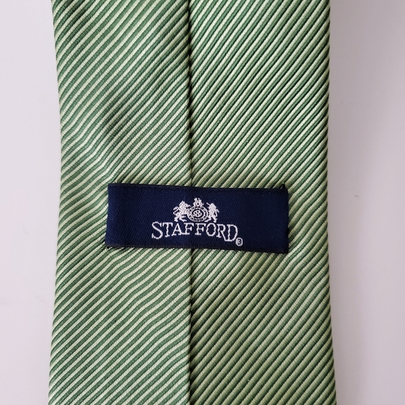 STAFFORD Silk Tie Classic Thin Stripes - Picture 4 of 7